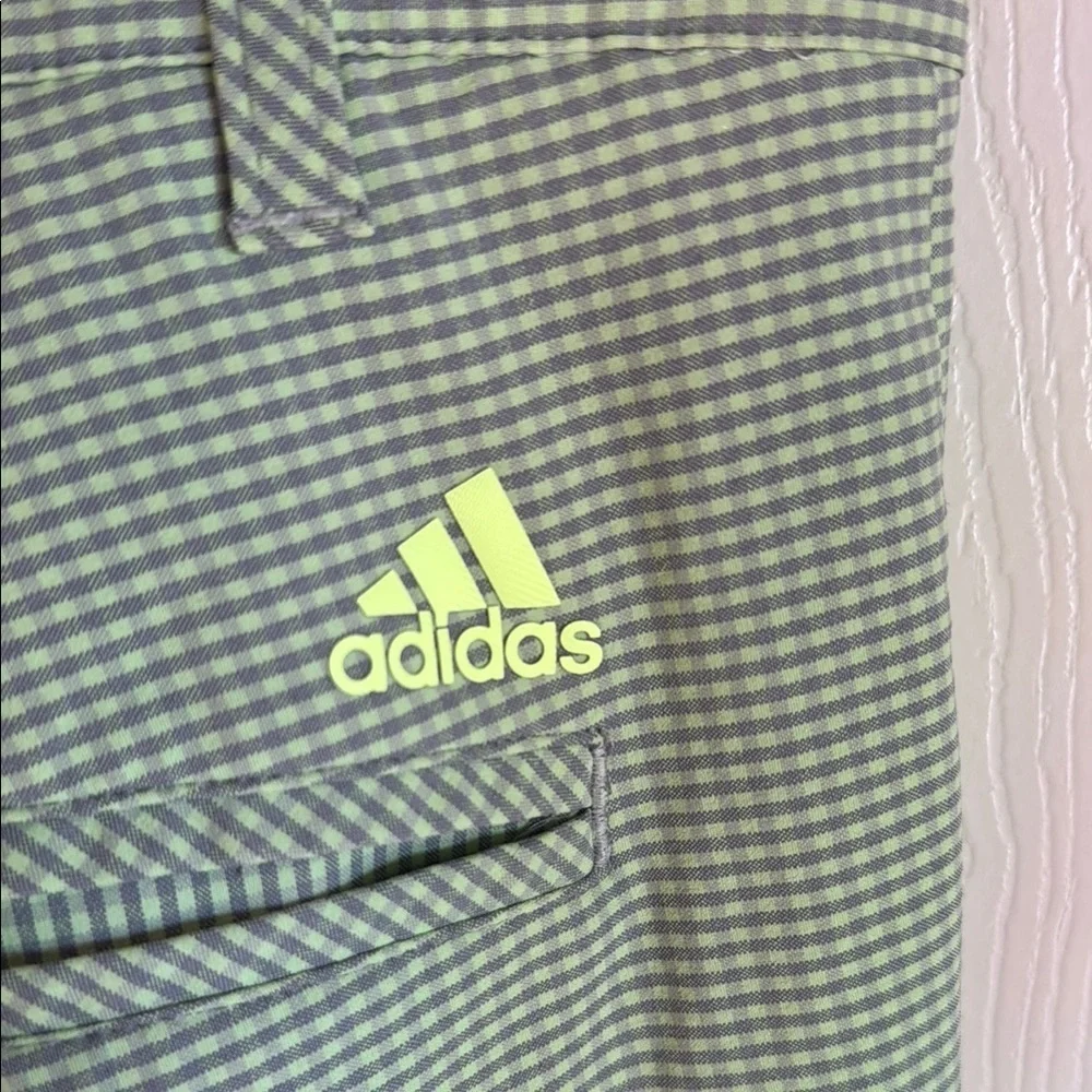 Adidas Light Sage Green Flat Front Bermuda Shorts